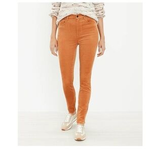 Loft Brown Corduroy High Waist Skinny‎ Pants